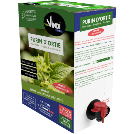 VINDI JARDIN - Purin d’Ortie 100% Naturel - BIB 1,5L