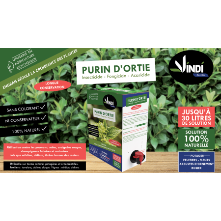 VINDI JARDIN - Purin d’Ortie 100% Naturel - BIB 1,5L