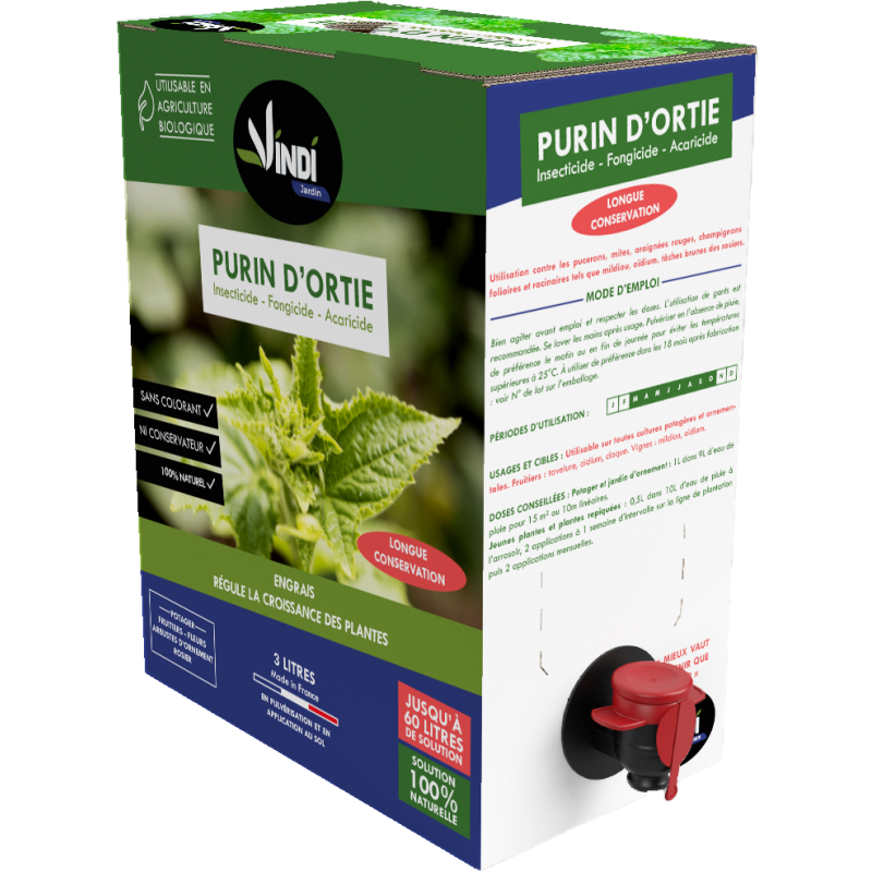 VINDI JARDIN - Purin d’Ortie 100% Naturel - BIB 3L
