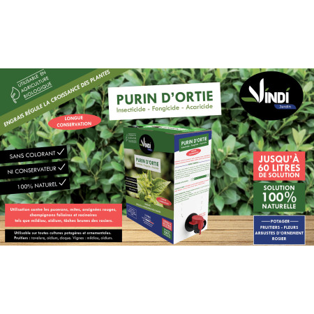 VINDI JARDIN - Purin d’Ortie 100% Naturel - BIB 3L