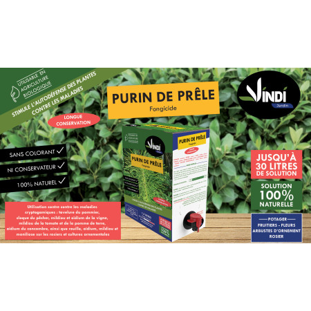 VINDI JARDIN - Purin de Prêle 100% Naturel - BIB 1,5 L