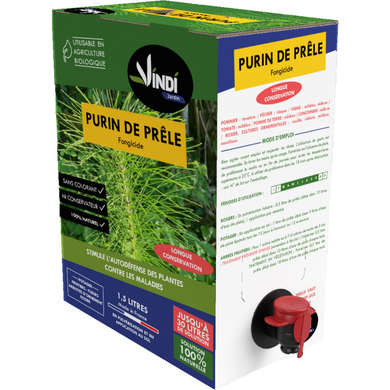 VINDI JARDIN - Purin de Prêle 100% Naturel - BIB 1,5 L